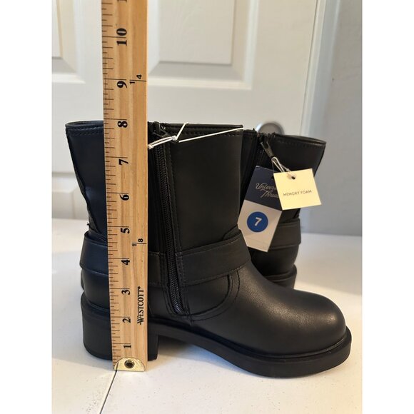 Universal Thread Women’s Connor Black Ankle  Buckle Boots memory foam size 7 NWT - Picture 5 of 7